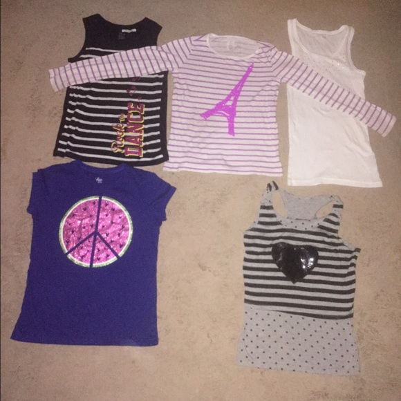 GIRL'S TOPS AND PANTS LOT OF 18 SIZE 10 AND 10-12 - Picture 2 of 4