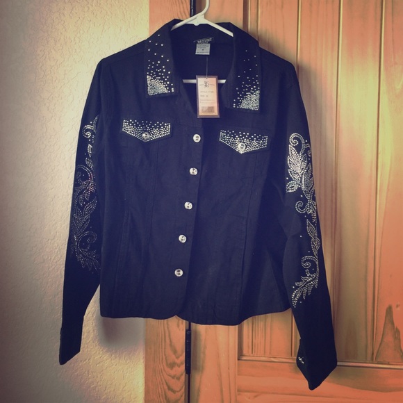 Black Rhinestone Blazer