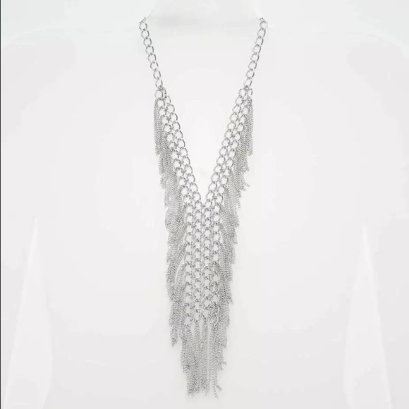 Brand New Leslie Danzis Fringe Chain Necklace