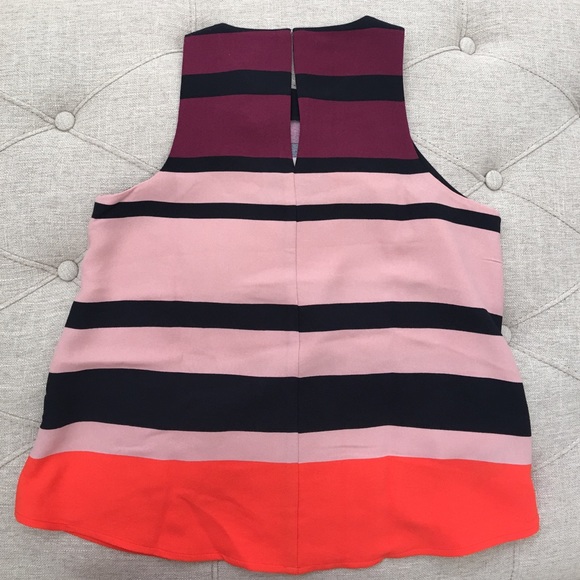 🆕 ✅ Ann Taylor Striped Tricolor Top - Picture 4 of 5