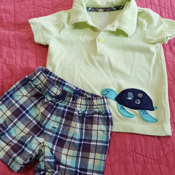 Summer outfit matching shorts and top size 6-9m