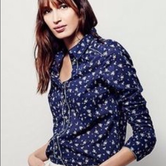 Free people western button down