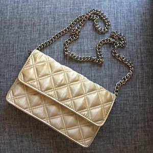 Jacobs by Marc Jacobs gold quilted clutch