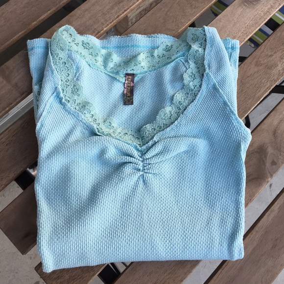 Free People thermal lace top