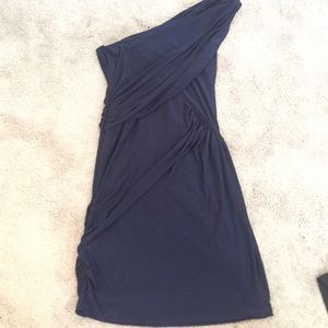 Navy blue one shoulder dress size L