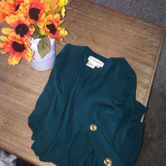 Green winter sweater