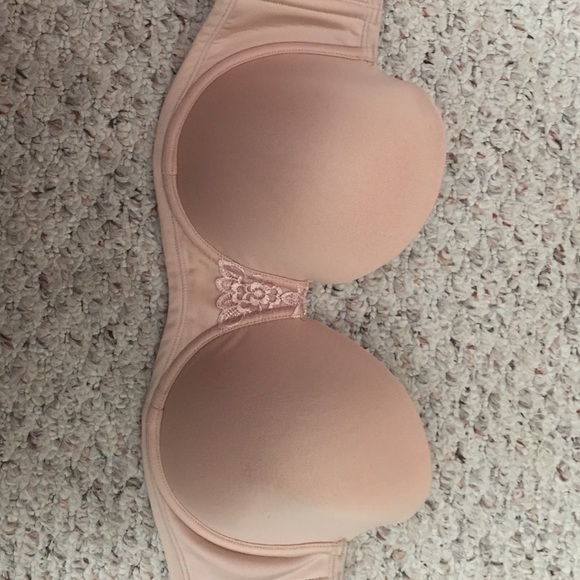 Tan strapless bra