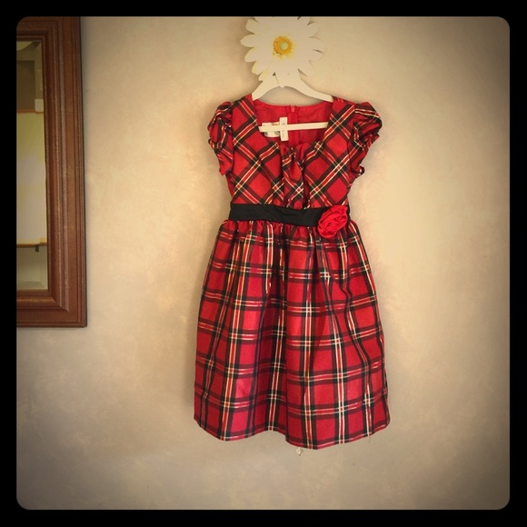 Plaid little girls size 6x dress