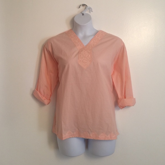 Boho Pink Long Sleeve Ethnic Embroidered Top