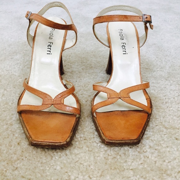 Paola ferri heeled sandals EUC SZ 8