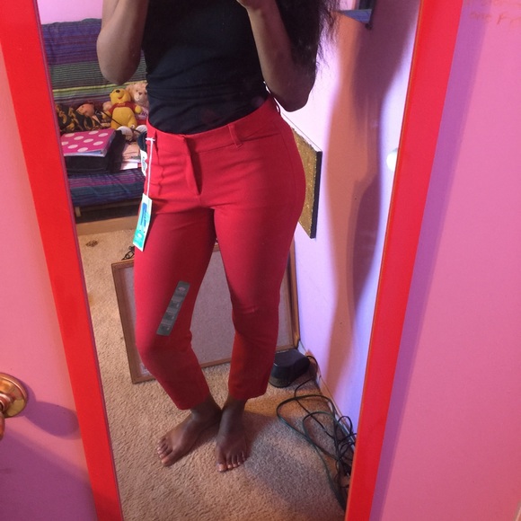 Red work pants