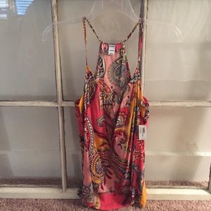 Fun print spaghetti strap top - size xs!