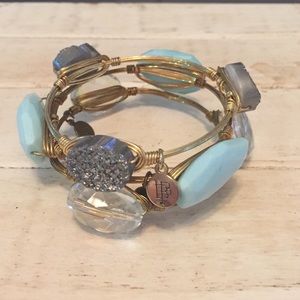 Set of 3 Bourbon & Bowetie bangles