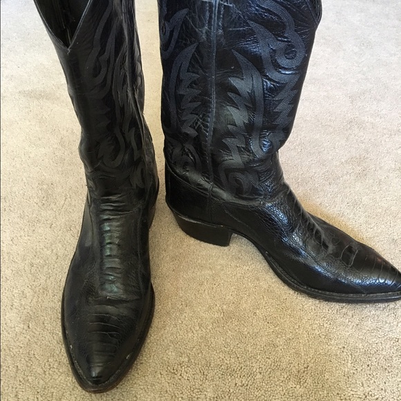 Vintage Caiman & Torino Goat Leather Justin Boots
