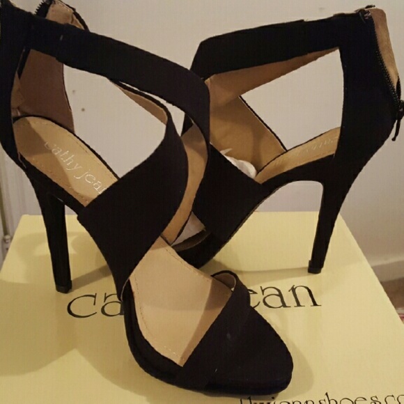 NEW Black open toe high heel. Super sexy