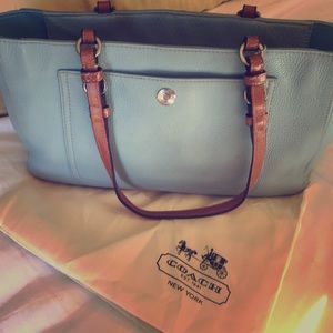 Baby Blue Coach Satchel Purse