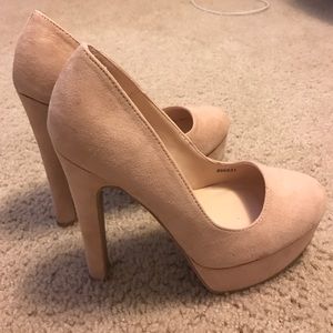 Charlotte Russe nude platform heels