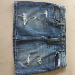 Joe's distressed jean mini-skirt
