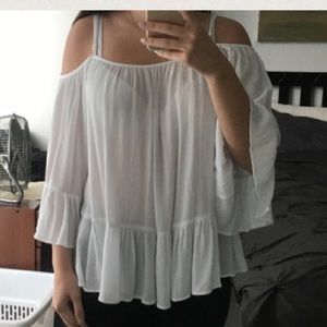 White off the shoulder top