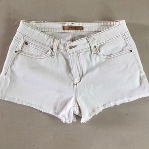 Joe's Jeans off-white jeans shorts.