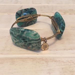 Turquoise mixed stone Bourbon & Bowetie bangle