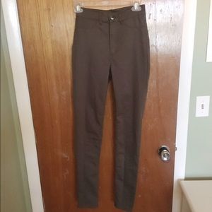 Olive green high waisted pants