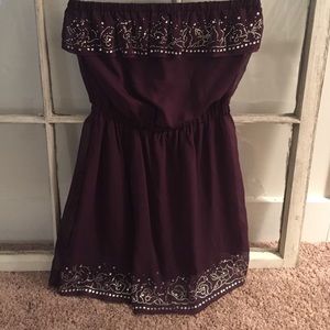 Strapless purple sequined dress - size small!