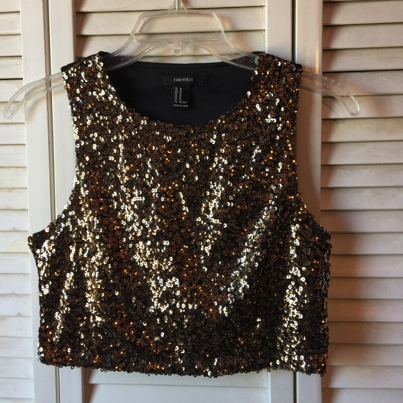 Sequin crop top