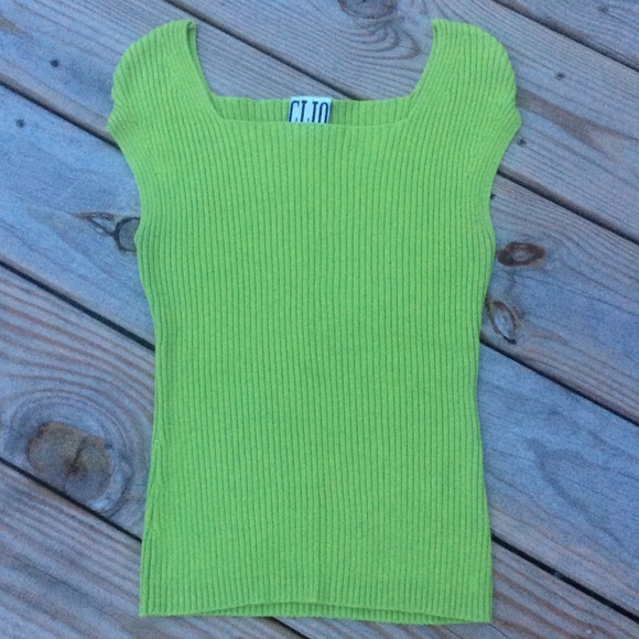 Knit top medium lime green by Clio