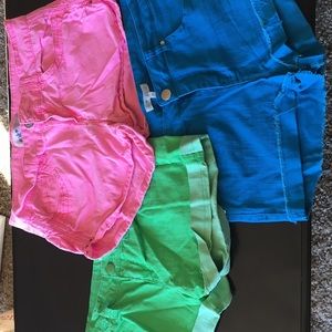 Neon print jean shorts ALL FOR 10$