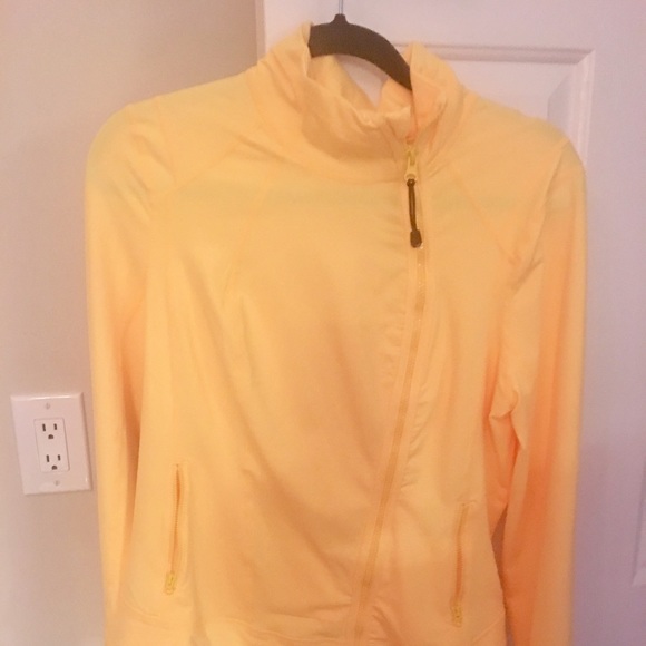 Zella yellow side zip track jacket