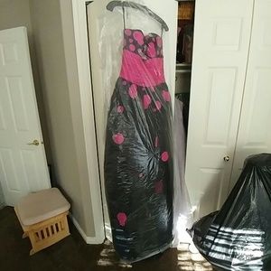 Black and pink ball gown