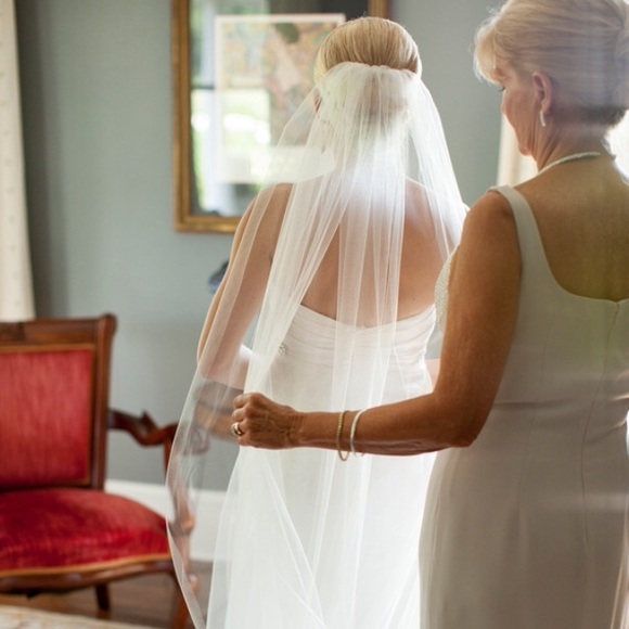 Ivory Chapel Length Veil