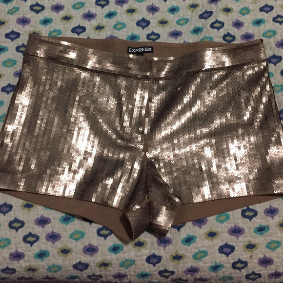 Gold sequined Express shorts
