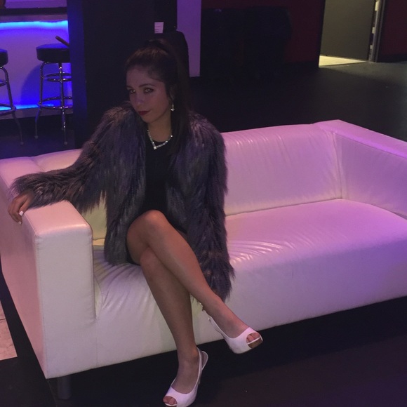 Blue/Gray Faux Fur Coat