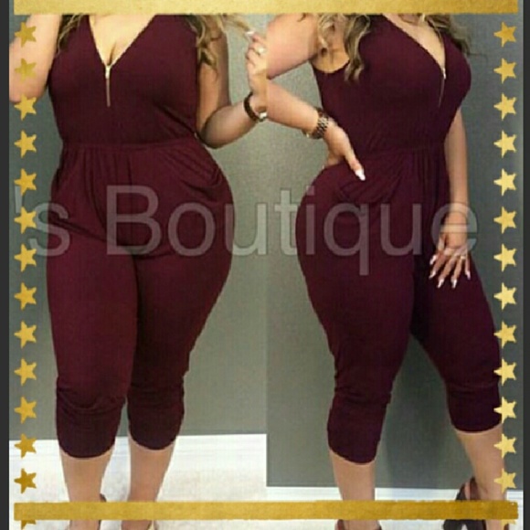 BURGUNDY JUMPSUIT