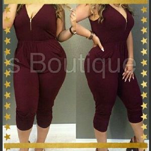 BURGUNDY JUMPSUIT