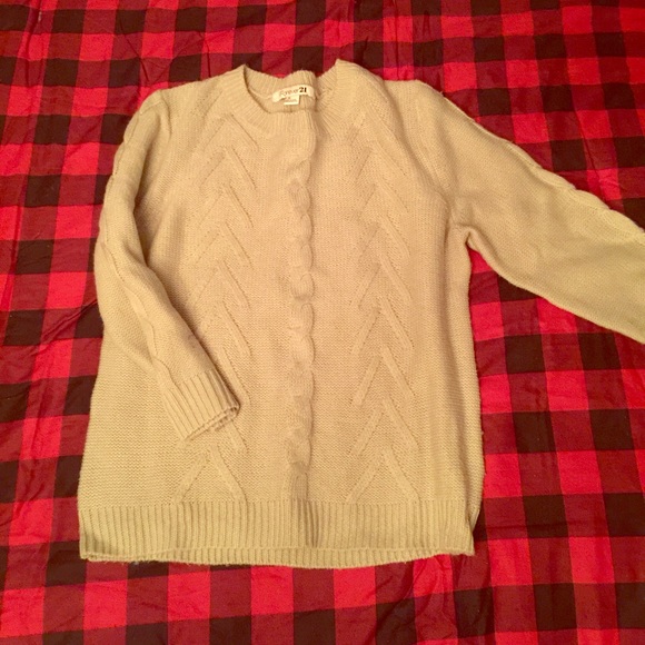 Mint cable knit sweater