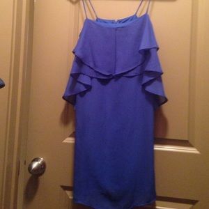 Blue spaghetti strap dress