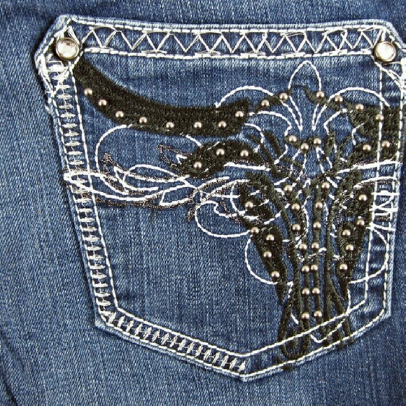 Rock 47 Ultra Low Rise Jean Embroidered Steer Head