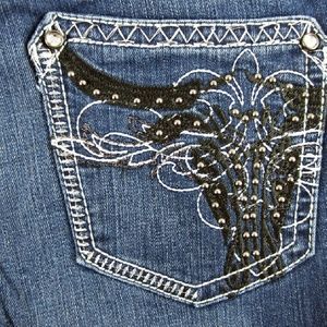 Rock 47 Ultra Low Rise Jean Embroidered Steer Head