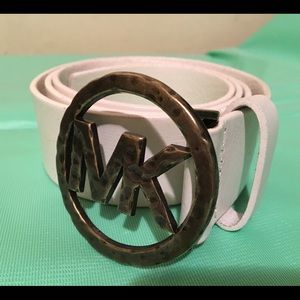 Authentic Genuine Leather White Michael Kors Belt