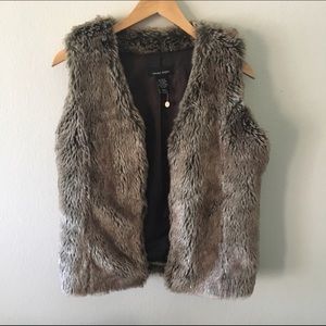 FAUX fur vest