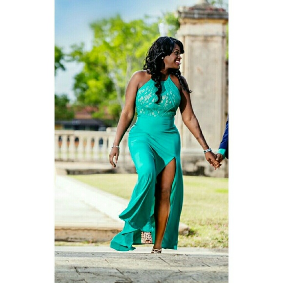 Dress by Morgan & Co. ( Teal green )