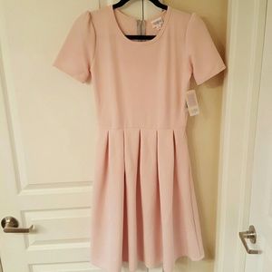 NWT Lularoe Amelia Pink Ribbed Dress