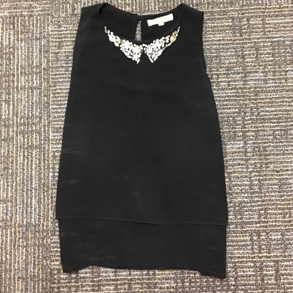 Black blouse with collar design