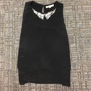 Black blouse with collar design