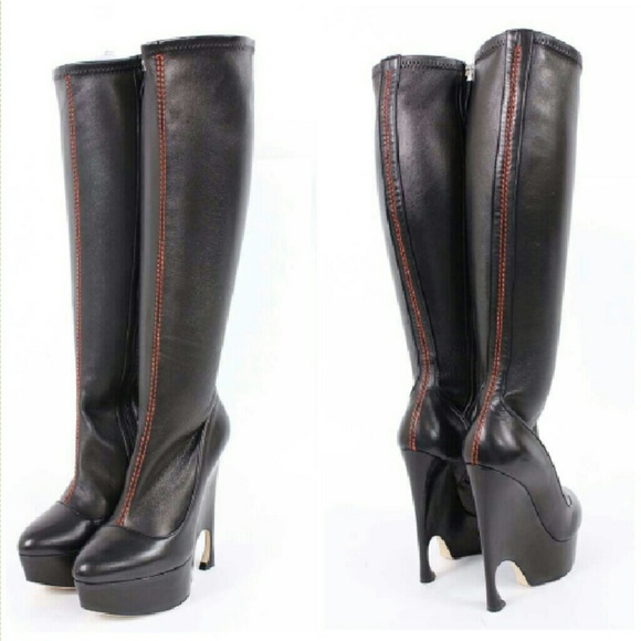 CHRISTIAN DIOR Vision Knee High Boots - Picture 1 of 4