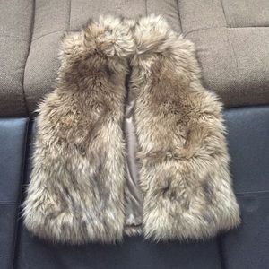 Eddie Bauer faux fur vest