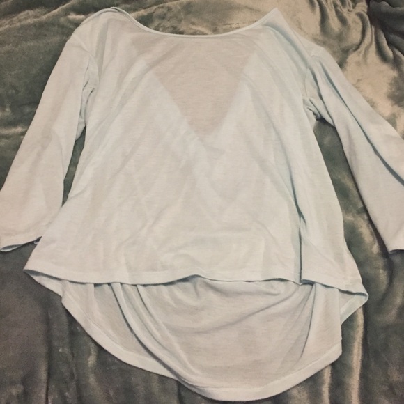 Blue low back shirt